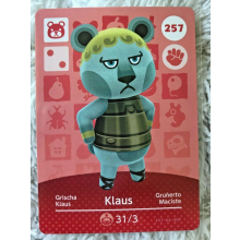 Animal Crossing Amiibo Cards ~257 Klaus