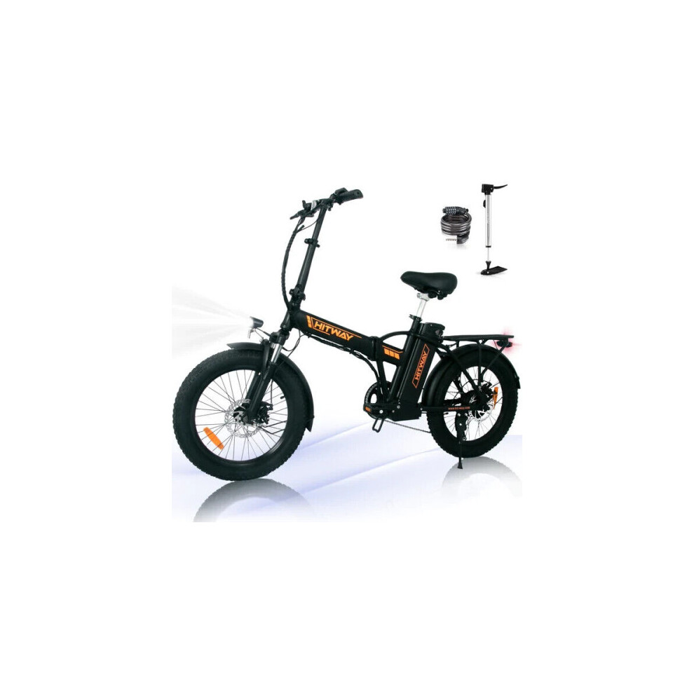 HITWAY BK11 Electric Folding Bike, 20 Fat Tire E Bike 250W 36V/11.2Ah Battery