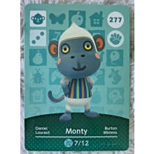 Animal Crossing Amiibo Cards ~277 Monty