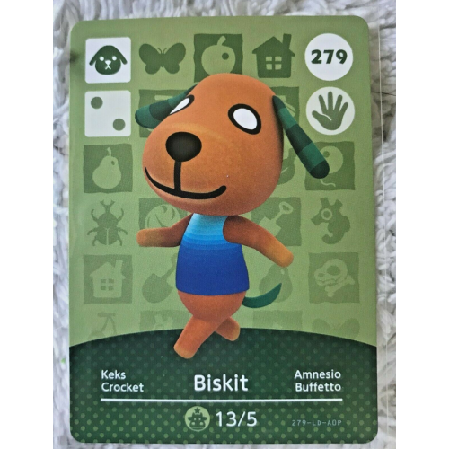 Animal Crossing Amiibo Cards ~279 Biskit