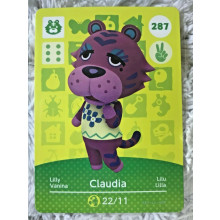 Animal Crossing Amiibo Cards ~287 Claudia