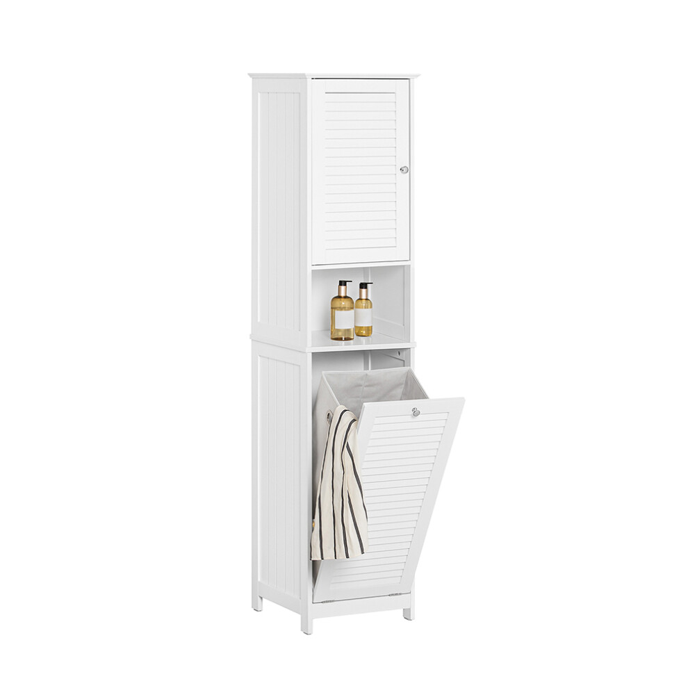 SoBuy BZR124-W,Bathroom Tall Cabinet Cupboard Bathroom Storage Cabinet