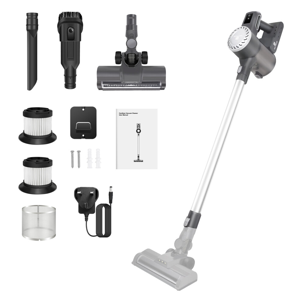 Cordless Stick Vacuum Cleaner Dual Brush Carpet Pet Hair Floor Cleaning