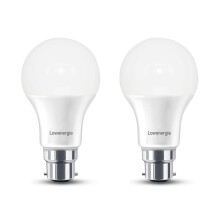 (2 pack) Lowenergie A60 LED Bulb 10w B22 4000K Cool White bayonet