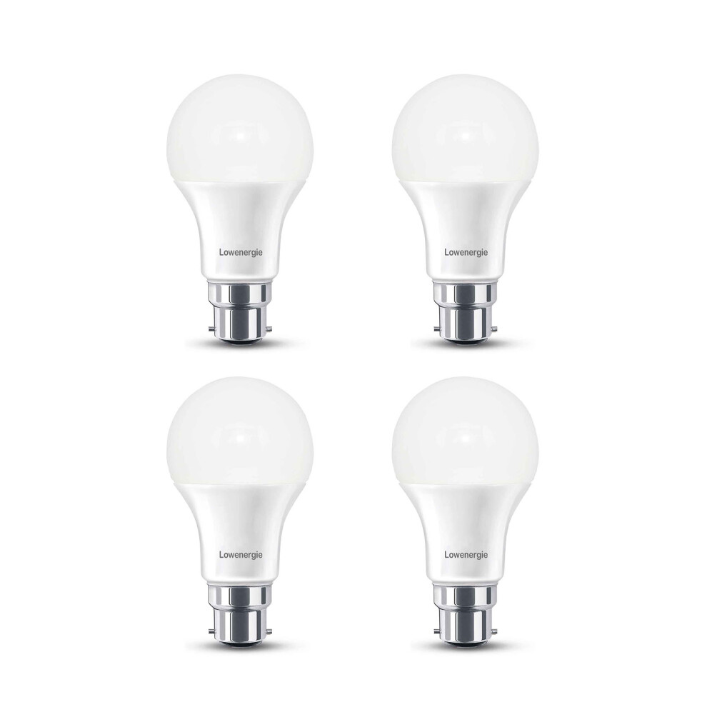Lowenergie (4 Pack) A60 Led Bulb 10W B22 4000K Cool Bayonet White