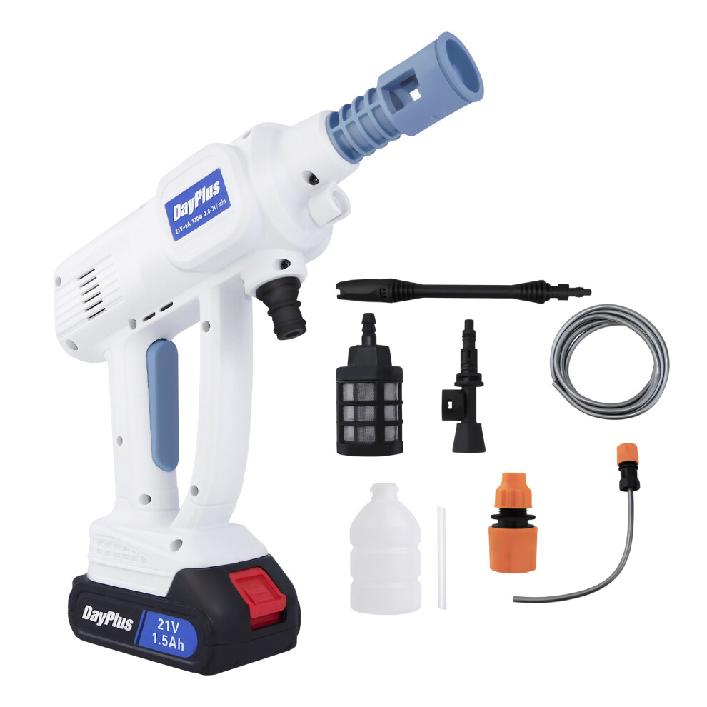 Pressure Washers for Patio and Car with 1.5Ah Fast Charge Battery Nozzle