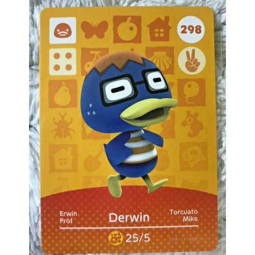 Animal Crossing Amiibo Cards ~298 Derwin