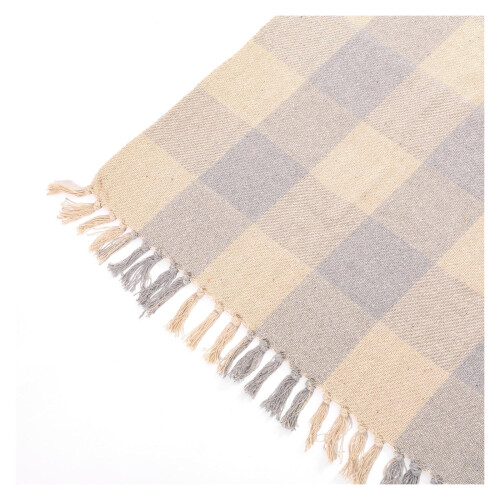 Gingham Blanket Throw Grey Decor Large Sofa Throws Bed Blankets Picnic Travel 1
