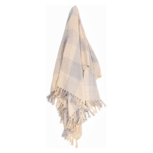 Gingham Blanket Throw Grey Decor Large Sofa Throws Bed Blankets Picnic Travel