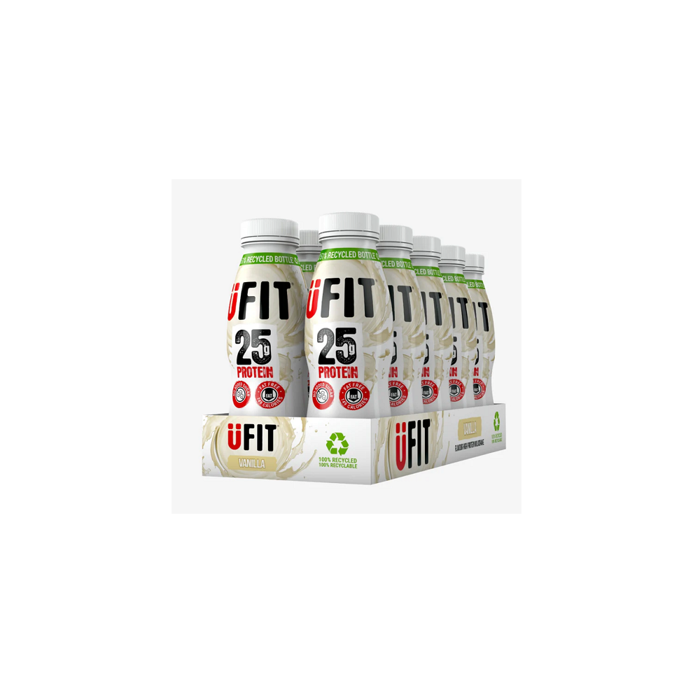 UFit 25g High Protein Shake Ready to Drink Vanilla Flavour Milkshake 10x 330mls