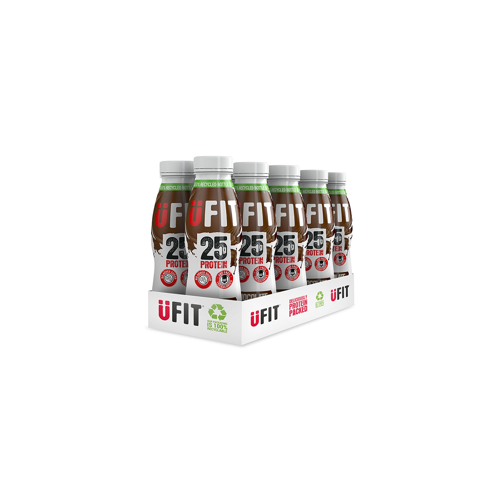 UFit 25g High Protein Shake Ready To Drink Chocolate Flavour Milkshake 10x 330mls