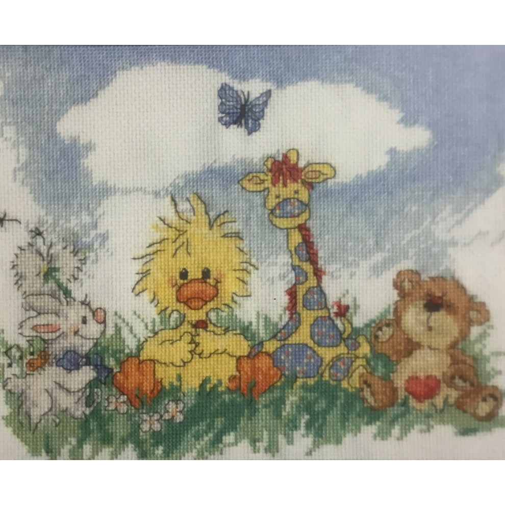 In The Meadow Cross Stitch Kit - 14 Count Little Suzys Zoo Whimsical