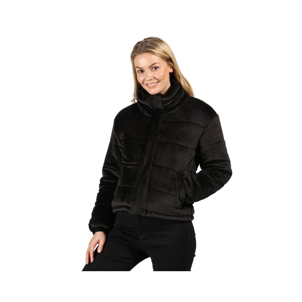 Regatta Womens Elbury Velour Puffer Insulated Black Jacket - UK 18