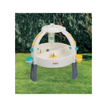 DOLU-2674 Fun Fountain Sand &amp; Water Table for Kids – Dual Compartments, Cups &amp; Mini Boats