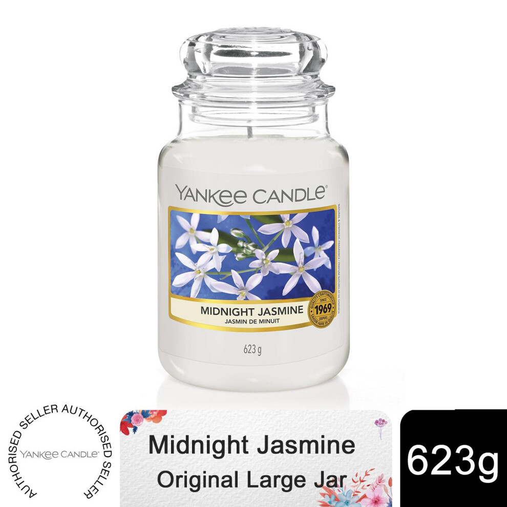 Yankee Candle - Large Jar Scented Candle Midnight Jasmine (623g)