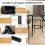 Costway 5-Piece Dining Table Set Industrial Counter Height Table 4 Bar Stools 8
