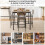 Costway 5-Piece Dining Table Set Industrial Counter Height Table 4 Bar Stools 7