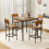 Costway 5-Piece Dining Table Set Industrial Counter Height Table 4 Bar Stools 2