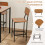 Costway 5-Piece Dining Table Set Industrial Counter Height Table 4 Bar Stools 5