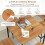 Costway 5-Piece Dining Table Set Industrial Counter Height Table 4 Bar Stools 4