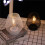 White Cordless Table Lamp Metal Cage Lantern LED Night Light 4
