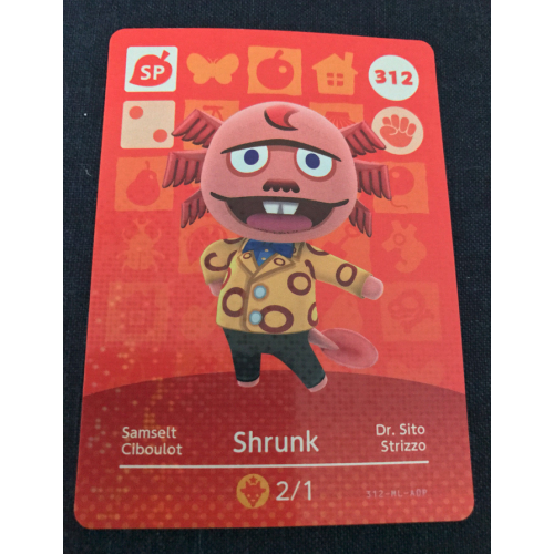 Animal Crossing Amiibo Cards ~312 Shrunk