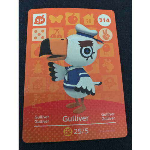 Animal Crossing Amiibo Cards ~314 Gulliver