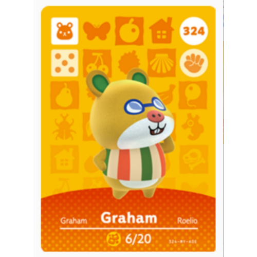 Animal Crossing Amiibo Cards ~324 Graham