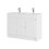 1200mm White Vanity Unit & Double Basin Sink 100% Waterproof Cabinet 5