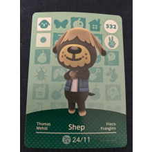 Animal Crossing Amiibo Card 332 Shep - Unofficial Homemade Card for Happy Home Designer (Wii U/Switch)
