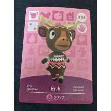 Animal Crossing Amiibo Cards - Homemade Custom 001-448 (Happy Home Designer) for Nintendo Switch/Wii U - Not Official (334 Erik)