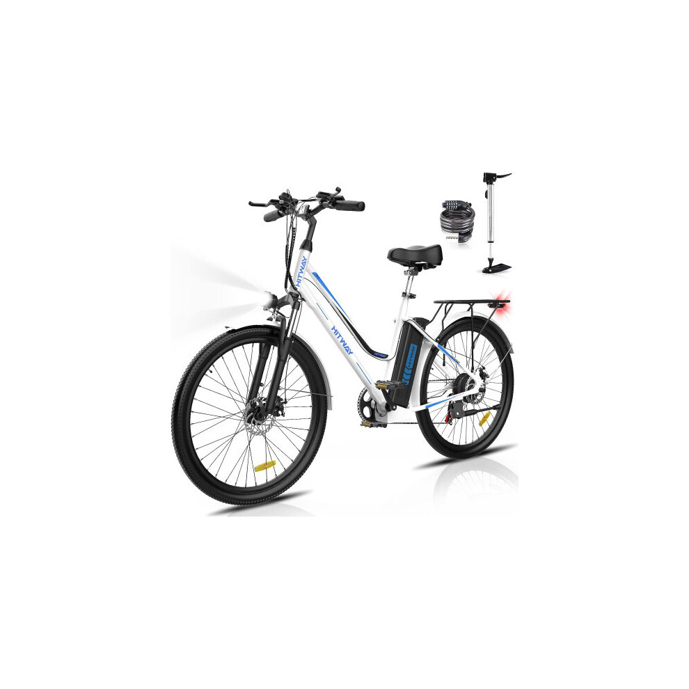 HITWAY BK 8 Electric Bike, 26" E Bike, up 70KM City Bike MT Bikes Bicycle) HITWAY 26" Electric Bike