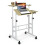 Costway Standing Desk W/ Wheels Flip-over Desktop Height Adjustable Overbed Table 1
