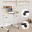 Costway Standing Desk W/ Wheels Flip-over Desktop Height Adjustable Overbed Table 4