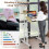 Costway Standing Desk W/ Wheels Flip-over Desktop Height Adjustable Overbed Table 3