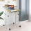 Costway Standing Desk W/ Wheels Flip-over Desktop Height Adjustable Overbed Table 9