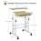 Costway Standing Desk W/ Wheels Flip-over Desktop Height Adjustable Overbed Table 5