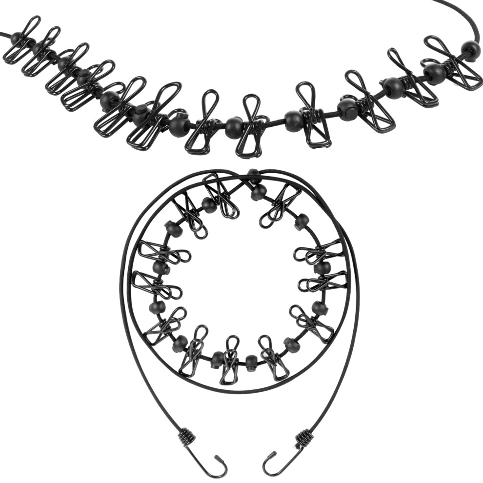 Travel Portable Clothes Line with 12 Wire Clips Washing Line