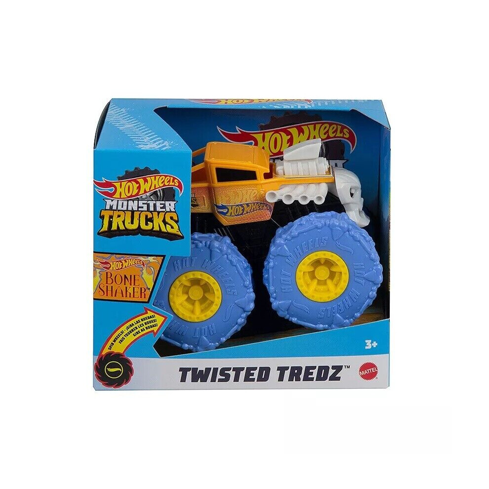 Hot Wheels Monster Trucks 1:43 Rev Twisted Tredz Vehicle Bone Shaker