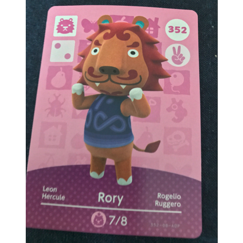 Animal Crossing Amiibo Cards ~352 Rory