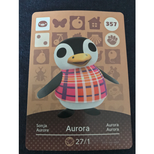 Animal Crossing Amiibo Cards ~357 Aurora