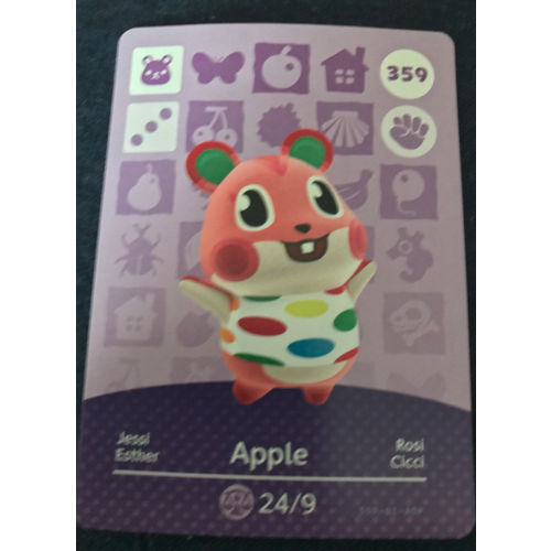 Animal Crossing Amiibo Cards ~359 Apple