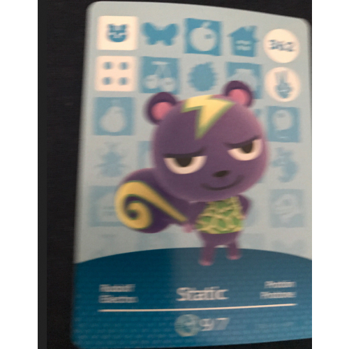 Animal Crossing Amiibo Cards ~362 Static