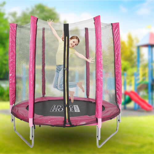 5FT Children Trampoline with Safety Enclosure Kids Entertainment