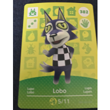Animal Crossing Amiibo Cards ~382 Lobo