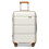 KONO (24 inch + travel bag) Cream PP Hard Shell Suitcase and Travel Bag Set 4