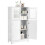 Costway 4-Door Bathroom Floor Cabinet Kitchen Cupboard W/ Adjustable Shelf 1