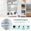 Costway 4-Door Bathroom Floor Cabinet Kitchen Cupboard W/ Adjustable Shelf 6