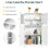 Costway 4-Door Bathroom Floor Cabinet Kitchen Cupboard W/ Adjustable Shelf 4