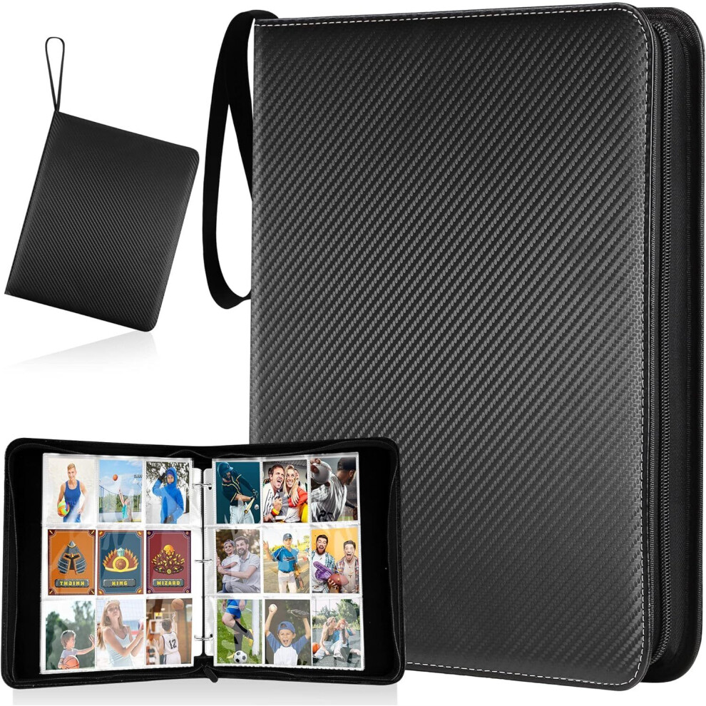 900 Pockets Trading Card Binder Holder Double Sided Folder Album Book